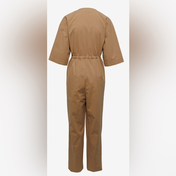 FRANK & OAK Sz L Jumpsuit The Kapok Button Closure Drawstring Pockets NEW - Picture 2 of 13